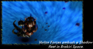 Vorlon forces ambush a Shadow fleet in Brakiri space.